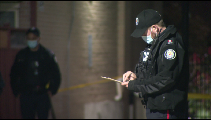 Police on scene following a fatal stabbing in north Etobicoke.