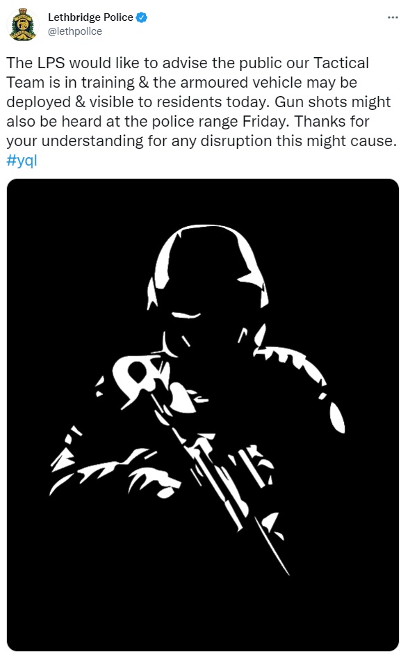 Lethbridge Police Service tweet on September 28.