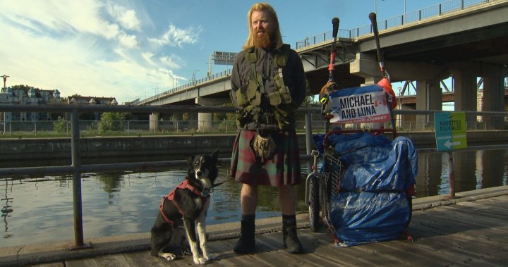 Man and furry best friend on colourful cross-Canada trek for a good cause