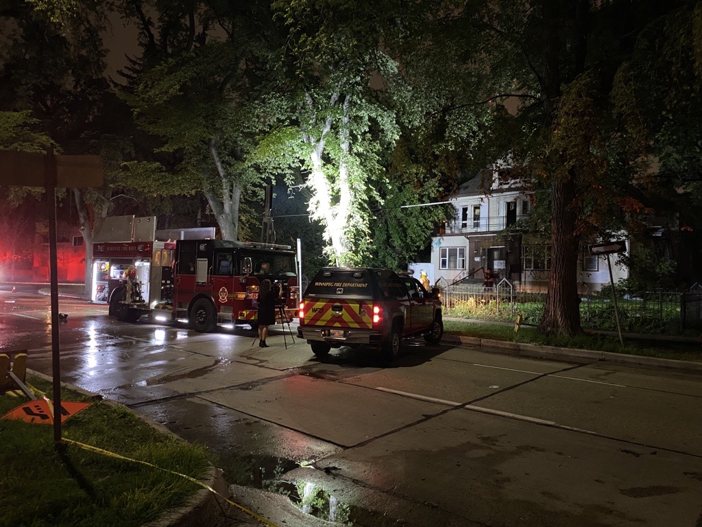 A fire on Mayfair Avenue in Winnipeg leaves a house completely damaged.