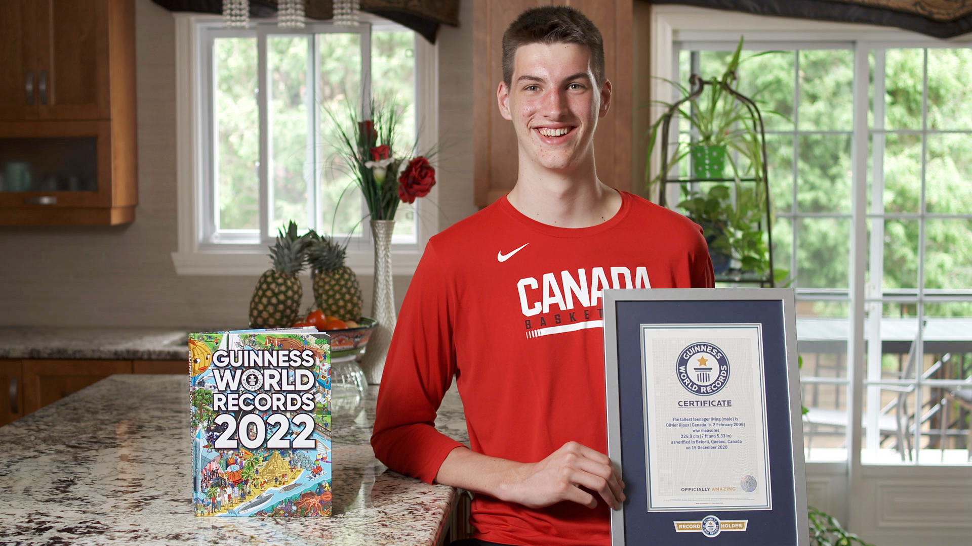 Meet the tallest teen in the world. He's 15, from Montreal and is 7-foot-5