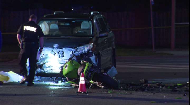 Photo of the crash scene in Markham.