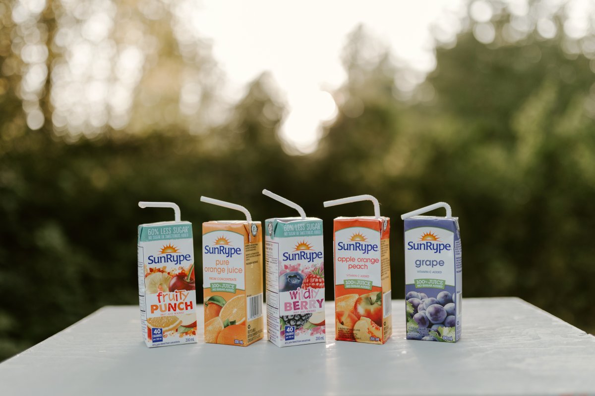 SunRype claims that all packaging on its 200-ml Tetra Pak containers is now recyclable.