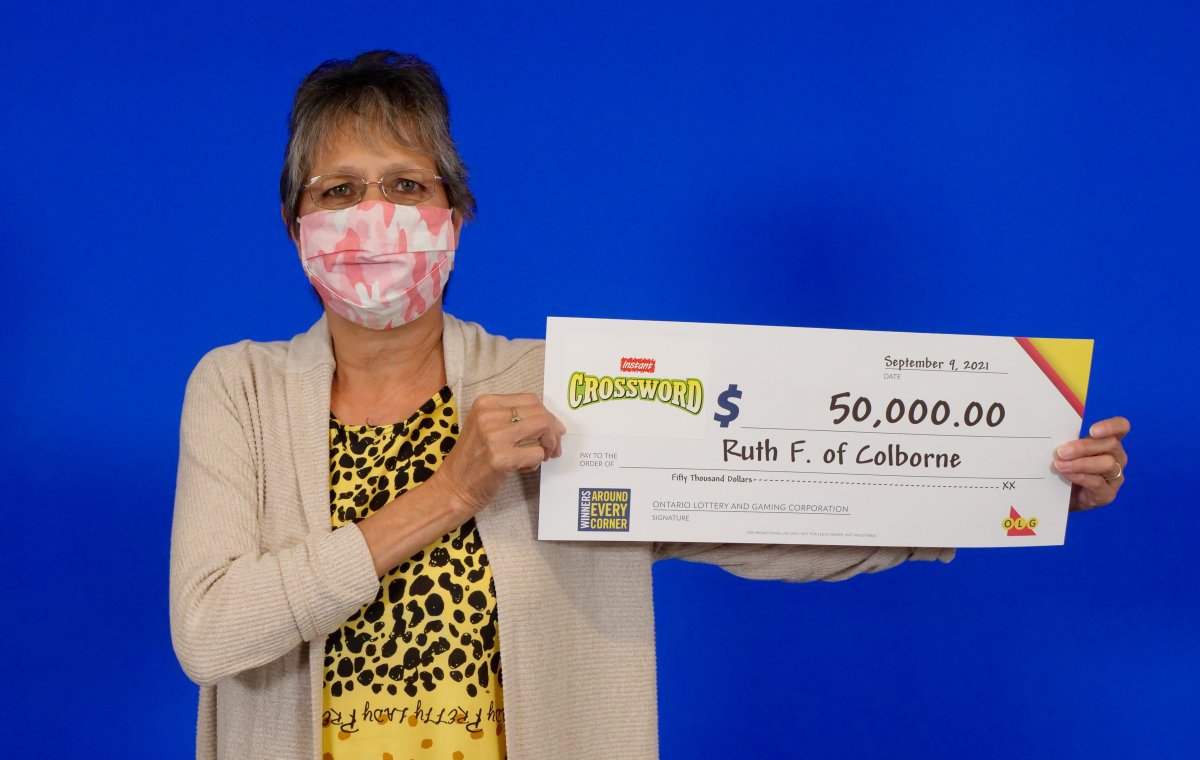 A Colborne, Ont., woman claimed $50,000 in the OLG's Instant Crossword game.