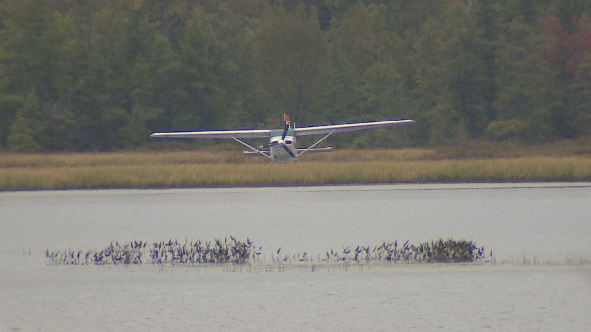 A pilot of a float plane performed an emergency landing on a lake near the Halifax Stanfield International Airport on Tuesday. 