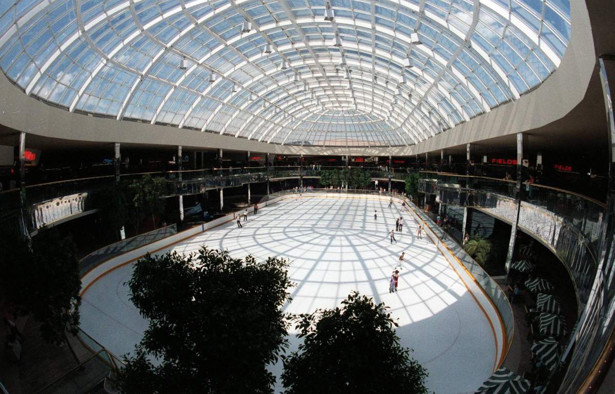Ice skating rink at the West Edmonton Mall.