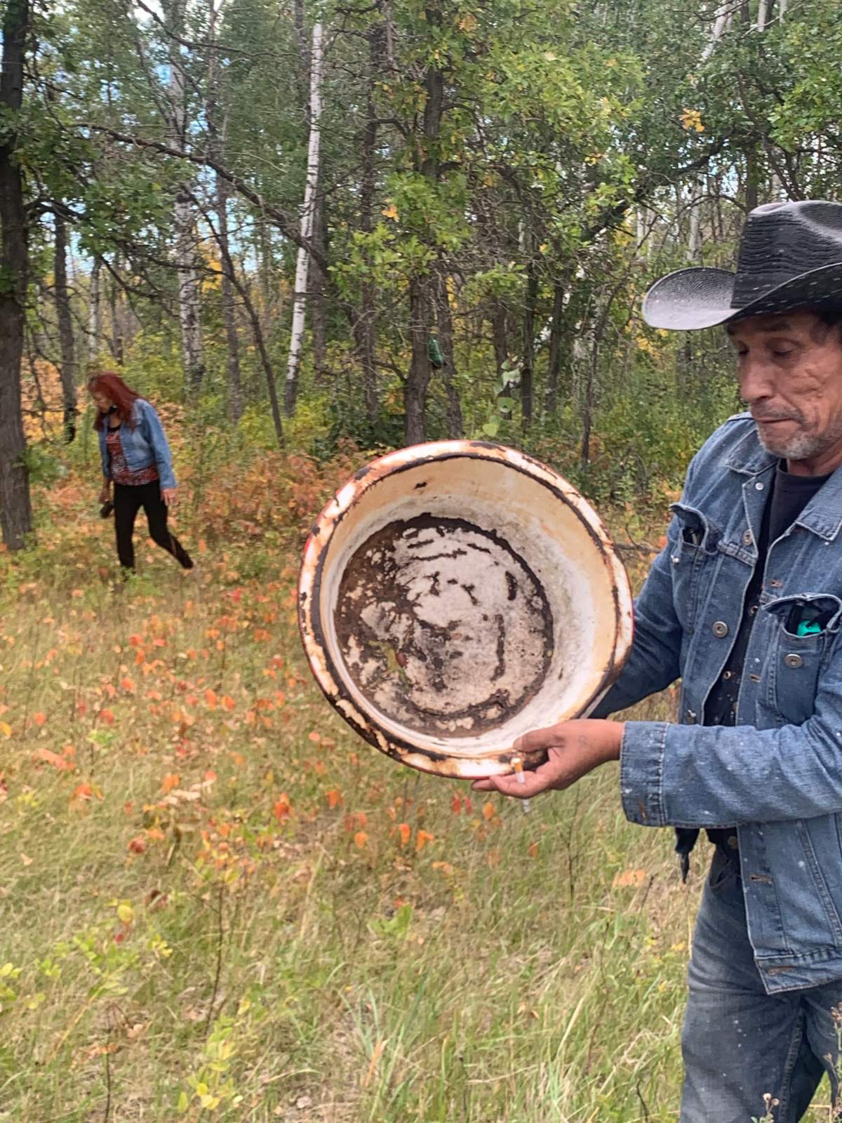 Photo of the basin Lucas found while visiting her late parents’ homestead.