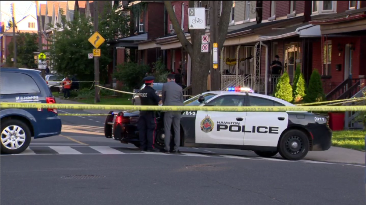 Hamilton police investigating a late afternoon shooting on Cannon Street near Barnesdale Avenue North on Sept. 24, 2021.