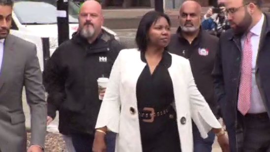 Aissatou Diallo, the bus operator involved in the fatal Westboro bus crash in January 2019, arrives to court Wednesday, Sept. 22, 2021 to hear the verdict in her trial.