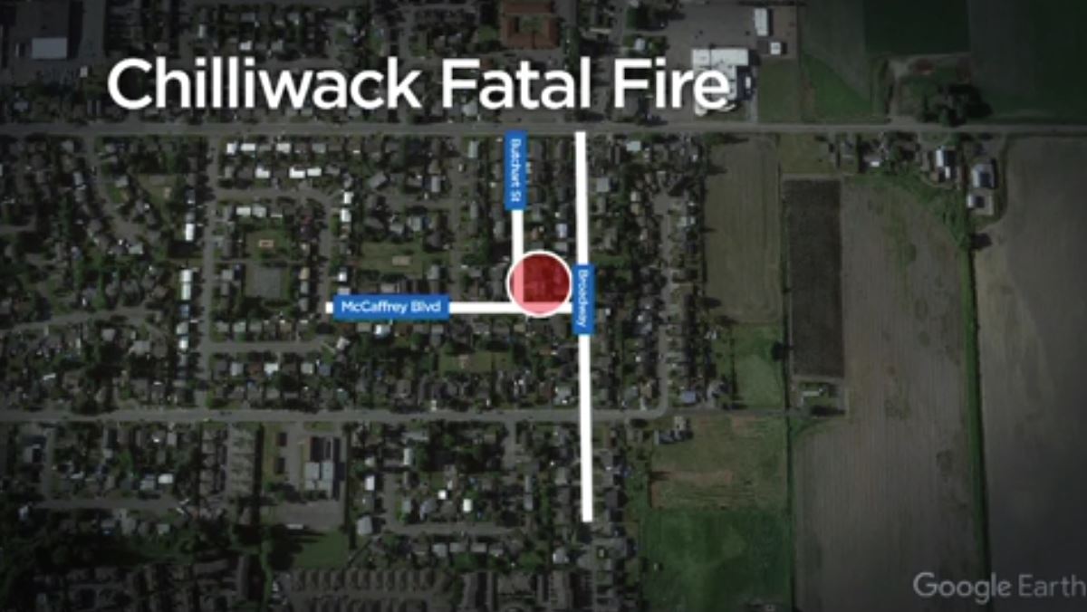 One person is dead following a house fire in Chilliwack, B.C.