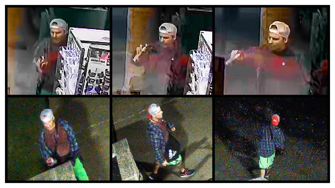 Photos of the vandalism suspect.
