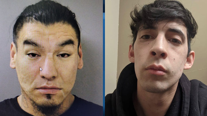 Yorkton RCMP are still on the lookout for Scott Ramsey Cook (left) and Tyson Ledoux (right) following a reported kidnapping last week.
