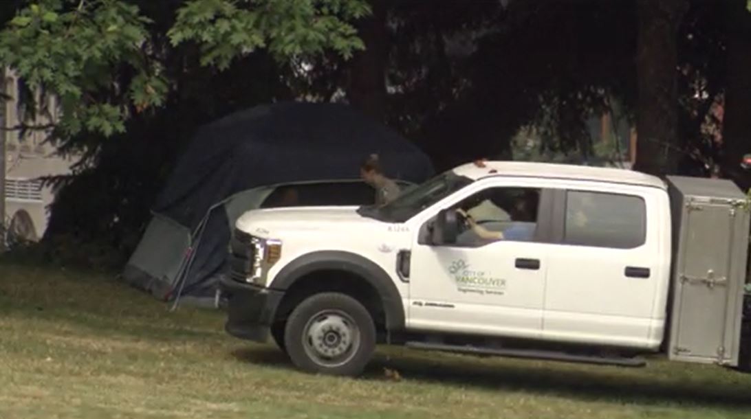 In July, the general manager of the Vancouver Park Board issued an order prohibiting temporary shelters and structures in CRAB Park..
