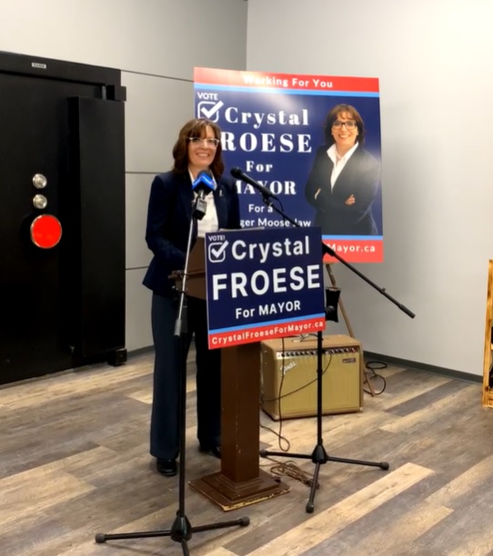 Moose Jaw City Councillor Crystal Froese has announced she will be running in Moose Jaw's byelection to find the city's next mayor.