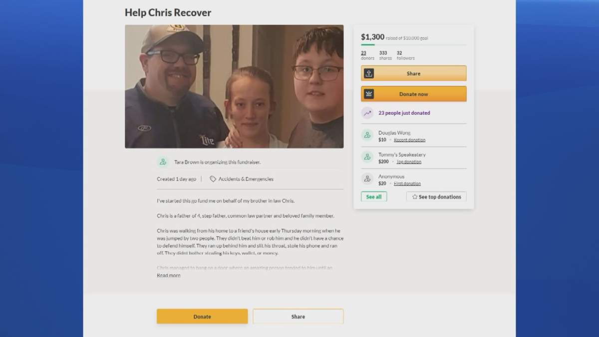 A family friend of the victim began a GoFundMe page in hopes of raising money to help cover the extra cost of medical expenses.