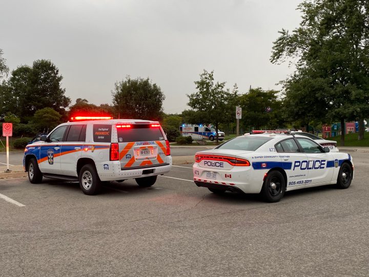 Emergency crews at the scene of the incident in Mississauga on Tuesday.