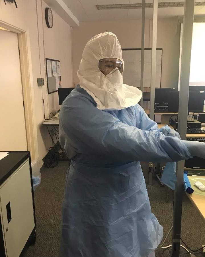 Nancy Halupa in PPE
