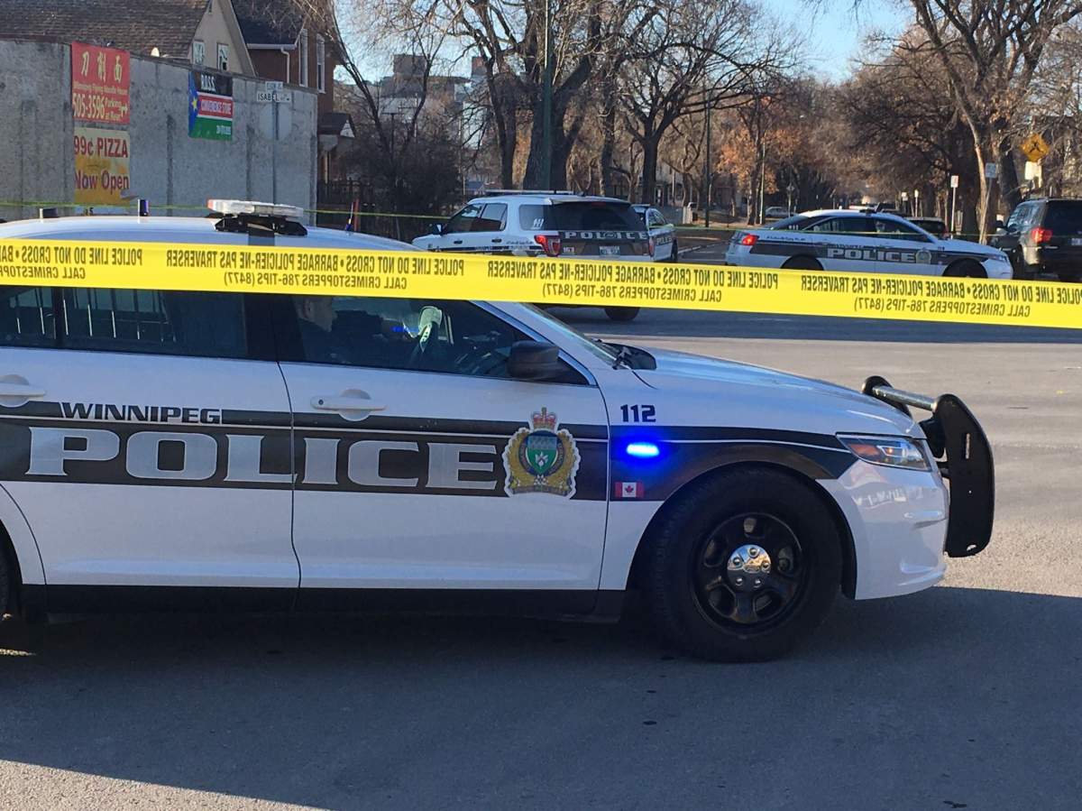 Winnipeg police at the scene of a 2020 homicide.
