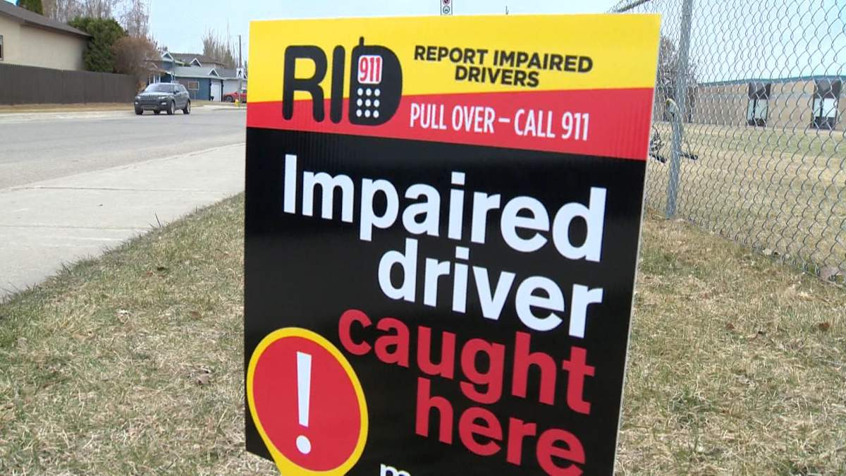 Since July 2020, MADD Saskatoon had been putting up these Report Impaired Drivers (RID) signs. 