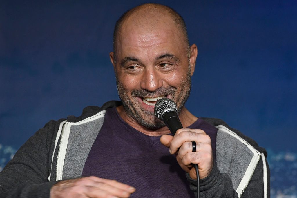 Comedian Joe Rogan performs during his appearance at The Ice House Comedy Club on Aug. 7, 2019 in Pasadena, Calif.