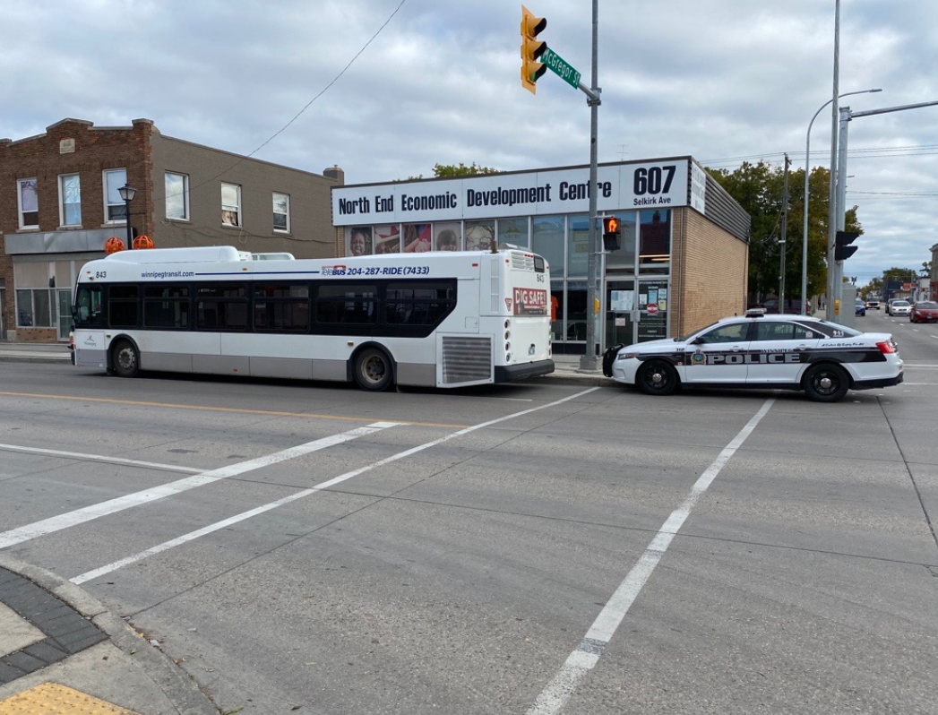 Police are investigating an incident on a transit bus.