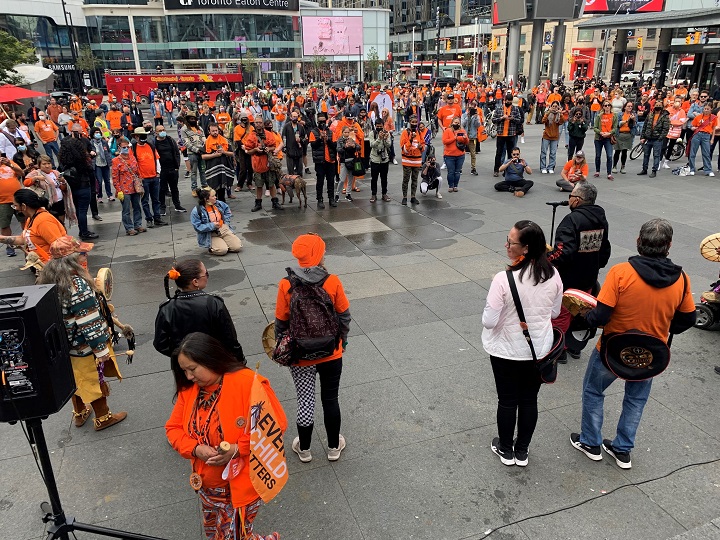 Ontario National Day for Truth and Reconciliation at Yonge-Dundas Square.