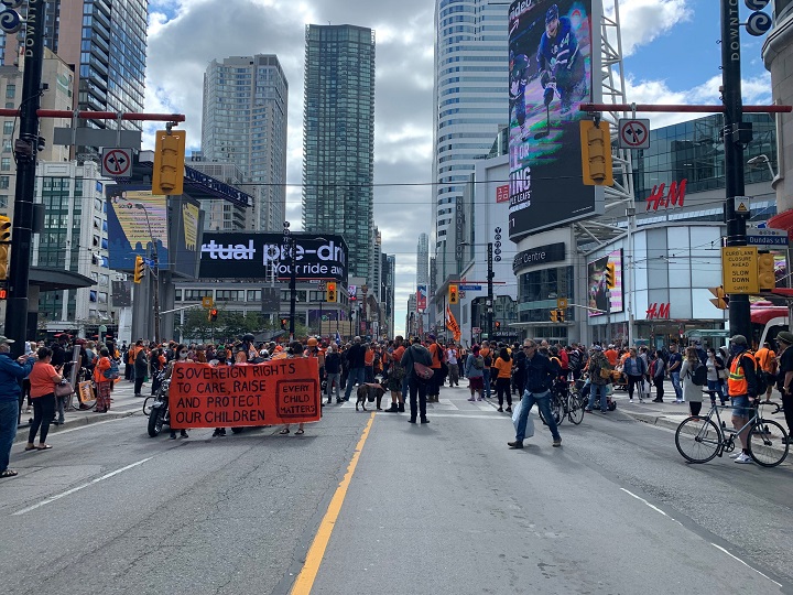 Ontario National Day for Truth and Reconciliation at Yonge-Dundas Square.