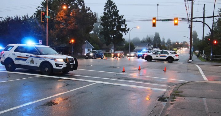 Serious crash involving pedestrian shuts down Surrey intersection