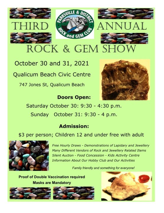 Parksville and District Third Annual Rock and Gem Show GlobalNews Events