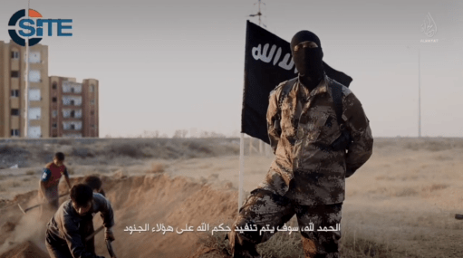 Scene from the ISIS execution video Flames of War, allegedly narrated by Canadian Mohamed Khalifa.