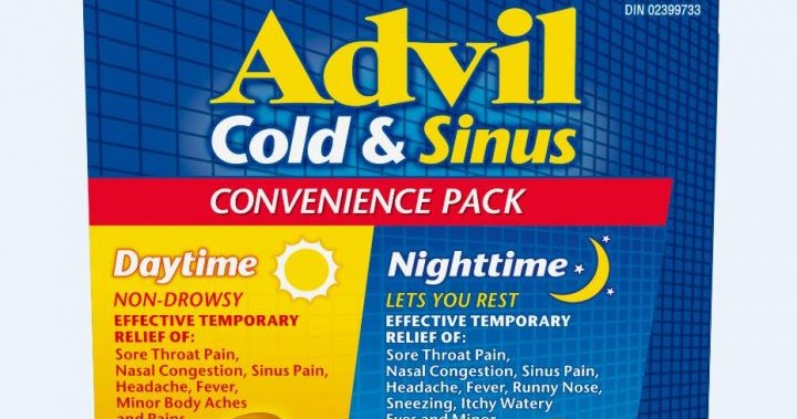 ‘Advil Cold & Sinus Day/Night’ packs recalled over ‘labelling error,’ Health Canada says