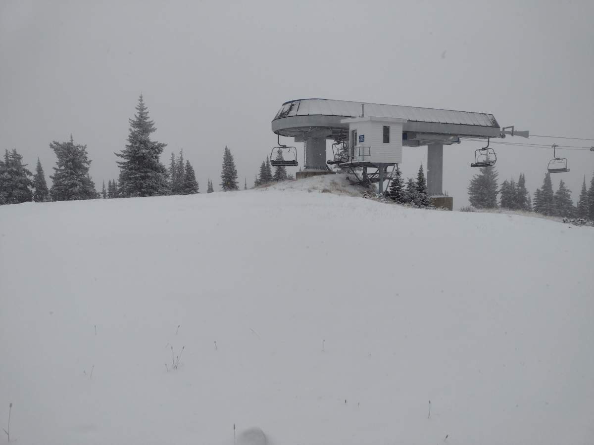 Conditions at Big White Ski Resort on Oct. 13, 2021.