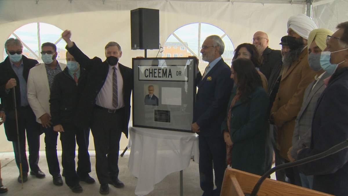 A new street in Winnipeg is being named after Dr. Gulzar Cheema, the first Indian-born Canadian to be elected to a Legislative Assembly in the country.