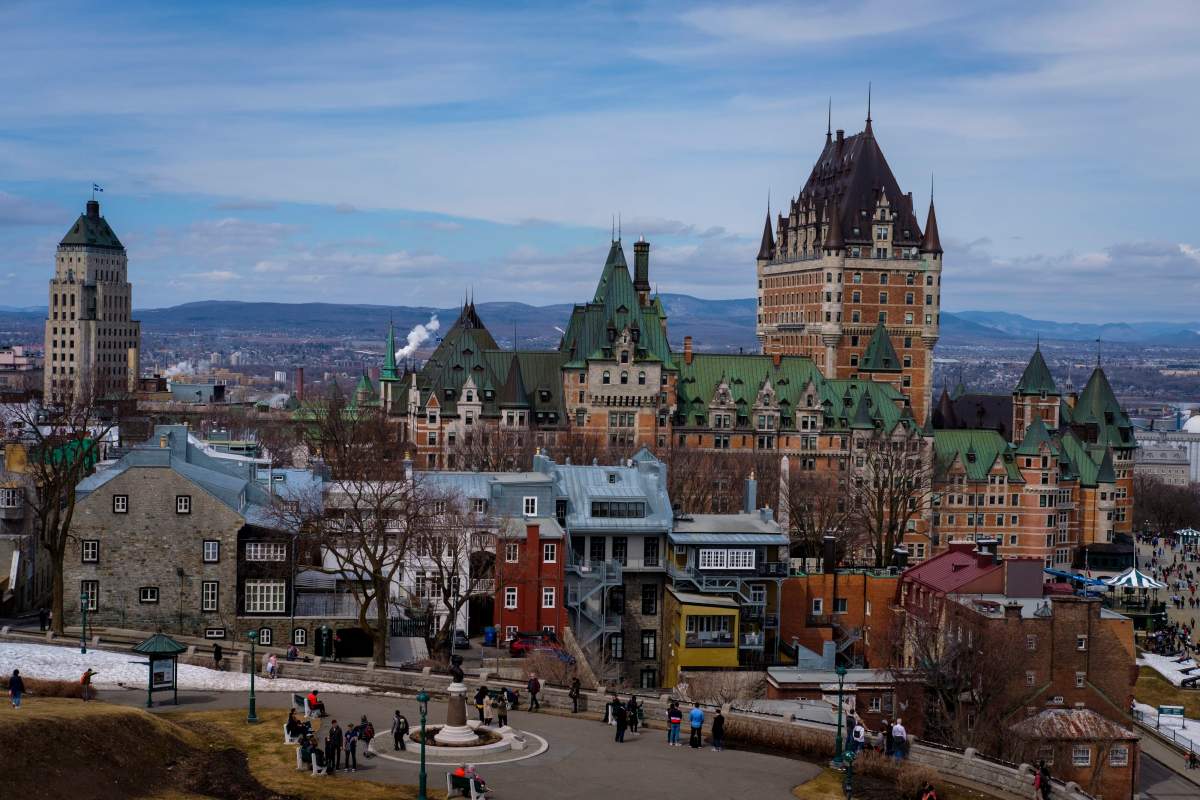 A view of Quebec City, Que., and the Chateau Frontenac Sunday, April 21, 2019. 