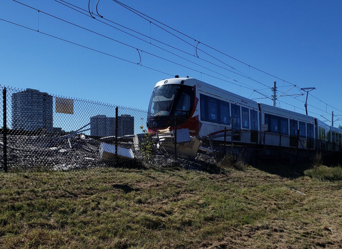 An Ottawa LRT train was derailed after a gear box came loose and was dragged along the track on Sept. 19, the city manager said Wednesday.