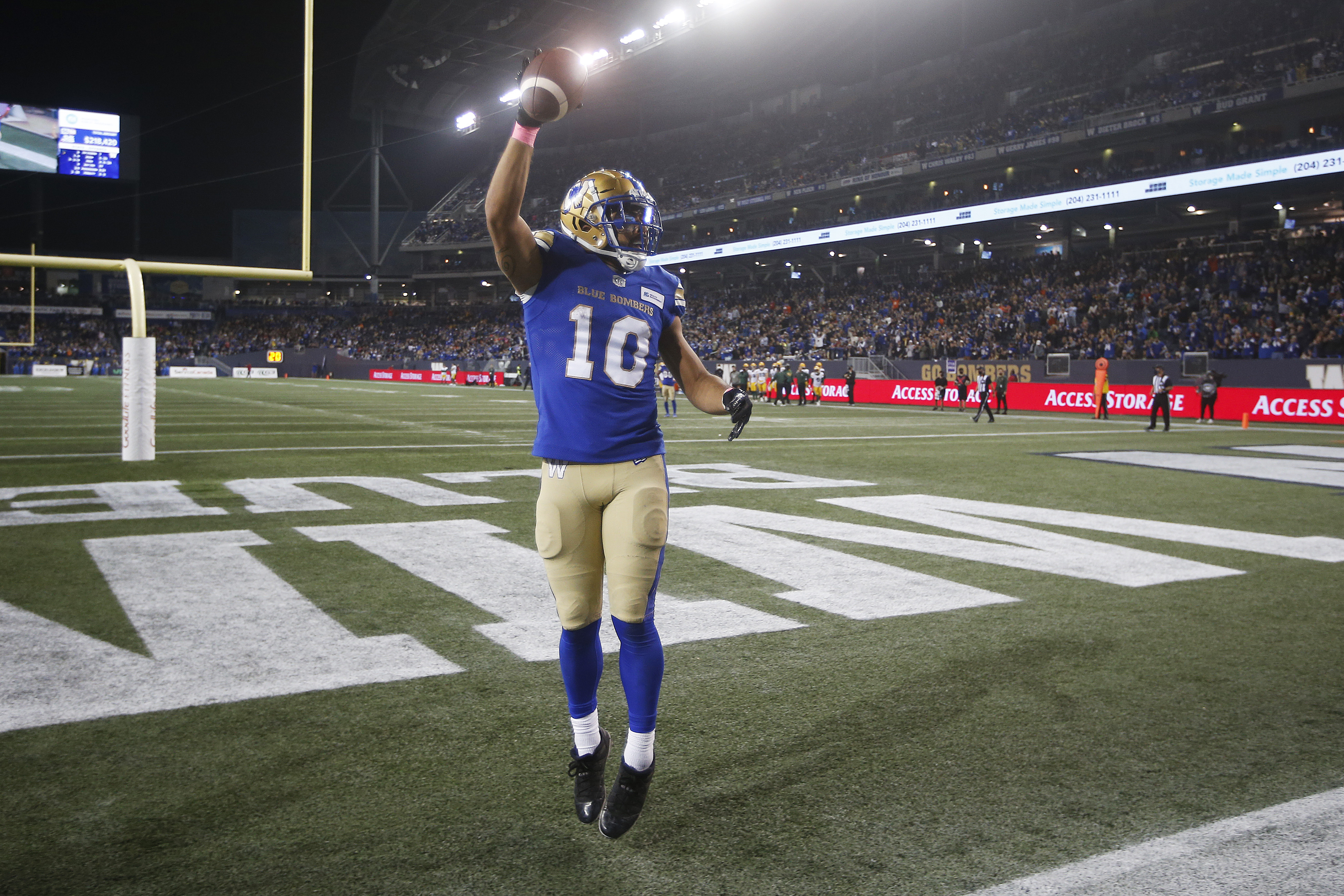 Blue Bombers clinch first in CFL's West Division after clobbering Lions