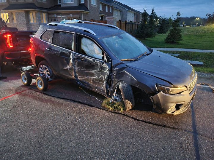 The 22-year-old driver was charged with several different offences, according to police.