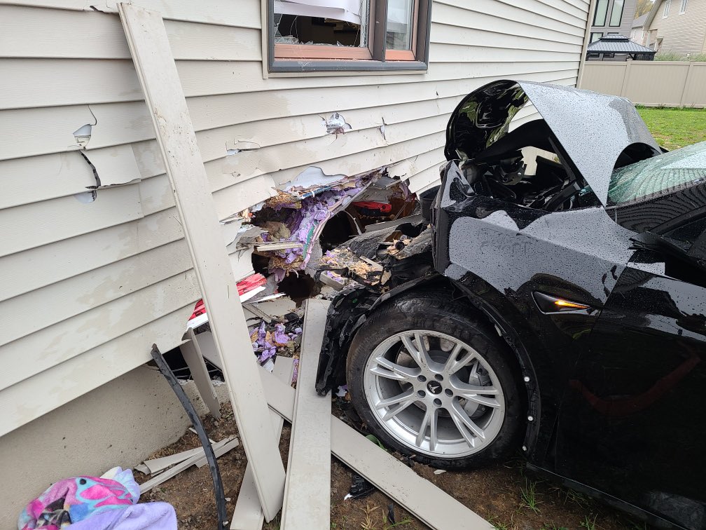 A car crashed into the side of a home in Ottawa on Thursday morning, causing significant damage to the home and injuring three occupants.