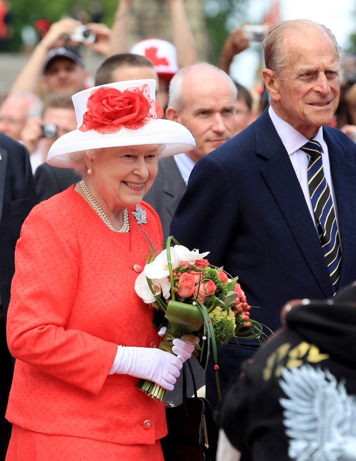 Queen Elizabeth II and Prince Philip, Duke of Edinburgh leave the Canada Day celebrations on Parliament Hill on July 1, 2010 in Ottawa.