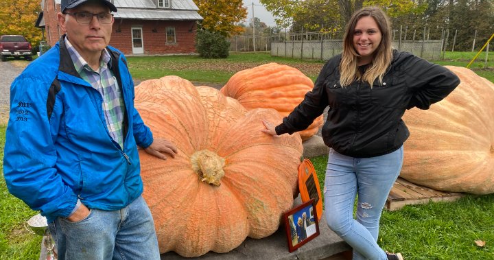 Quebec father-daughter duo set a new Canadian record with 2,000-pound pumpkin