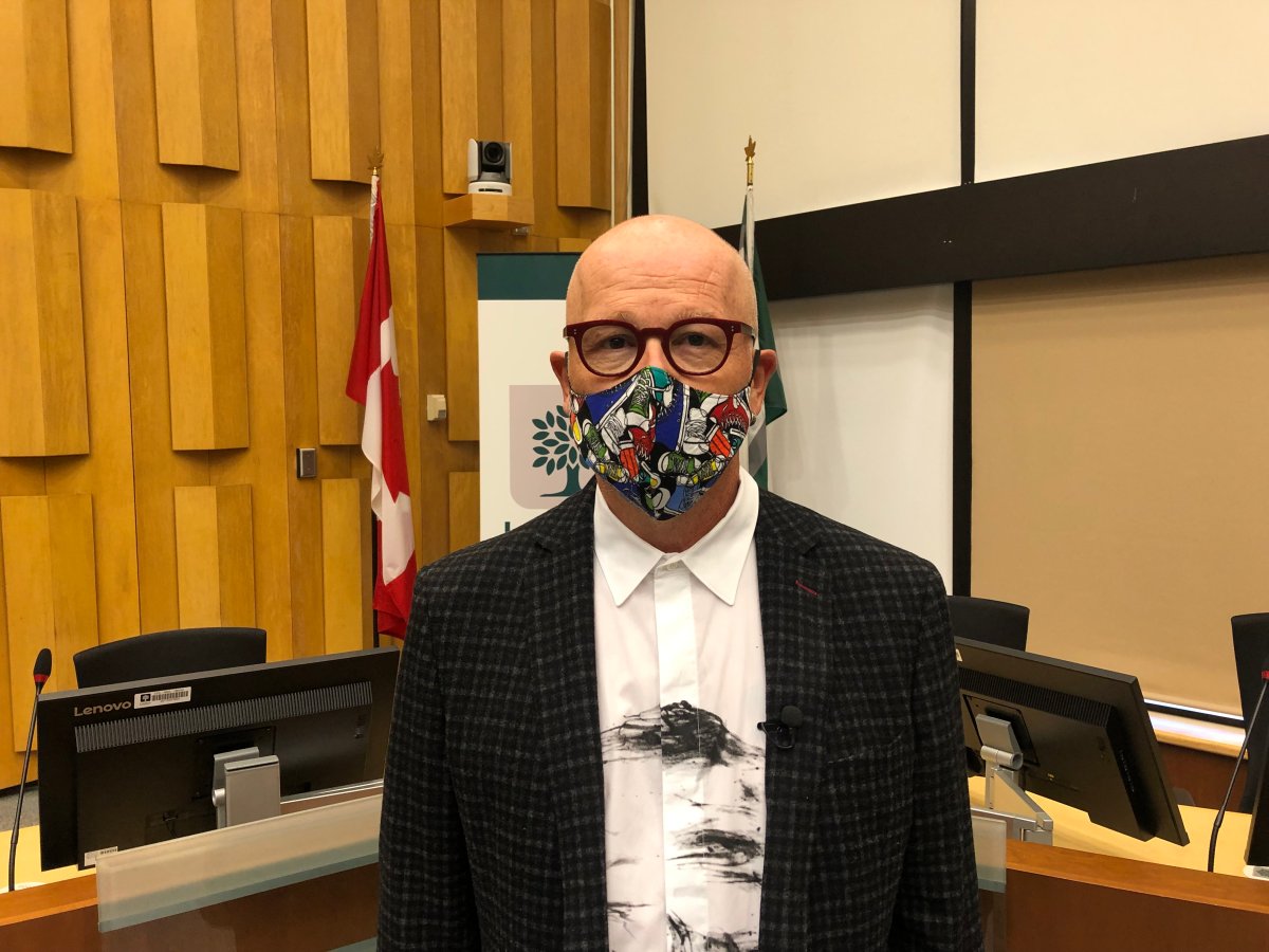 Ward 13 Coun. John Fyfe-Millar as seen during his swearing-in ceremony at city hall in London, Ont., on Wednesday.