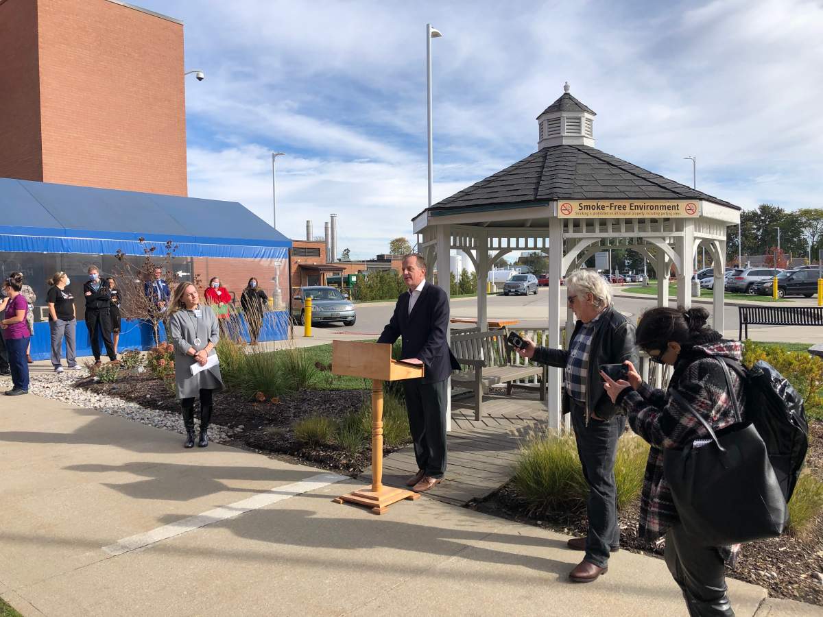 Elgin-Middlesex-London MPP Jeff Yurek shared the news during a media conference outside of St. Thomas Elgin General Hospital on Thursday morning.