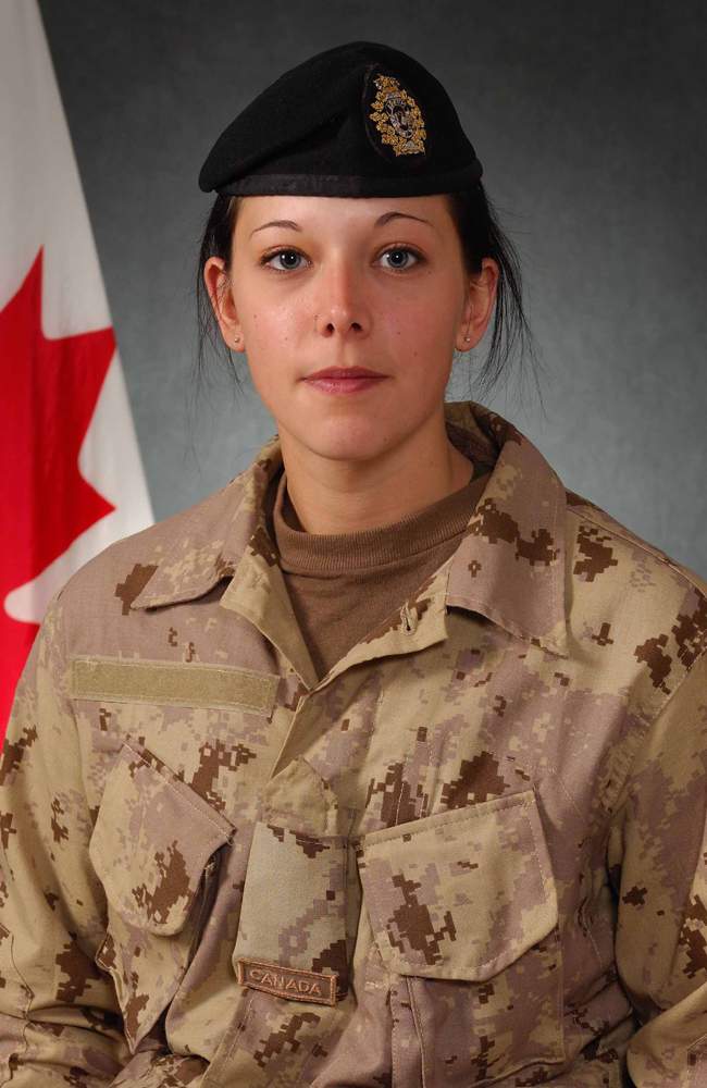 Cpl. Karine Blais killed April 13, 2009, when the vehicle she was driving struck an improvised explosive device in Kandahar's Shah Wali Kot district. Canadian Armed Forces Combat Camera / DND