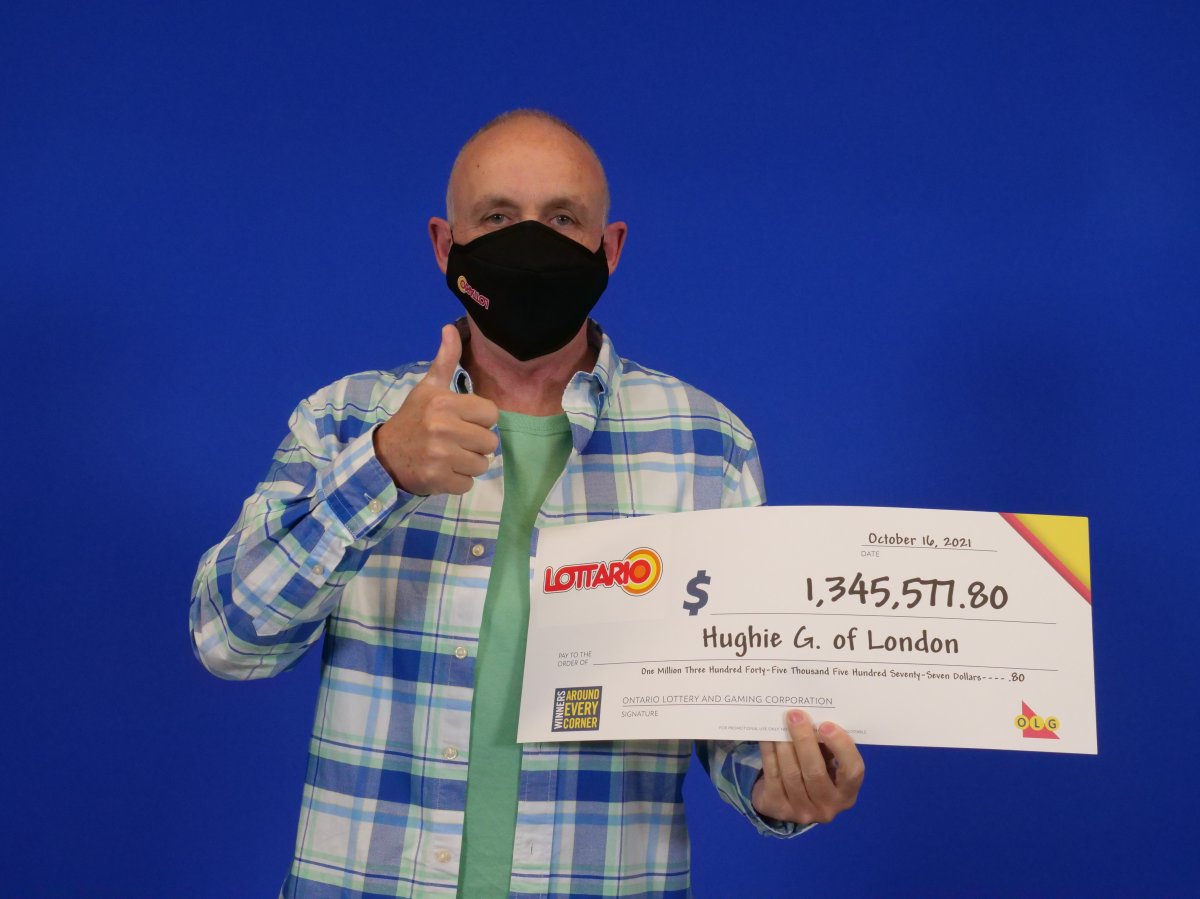 Hughie Gale of London, Ont., won over $1.3 million in the Oct. 2, 2021 LOTTARIO draw. 