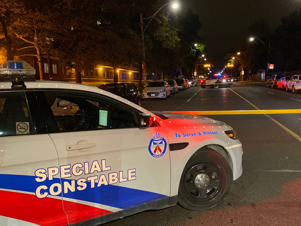 Toronto police on scene following a shooting in the city's downtown core.