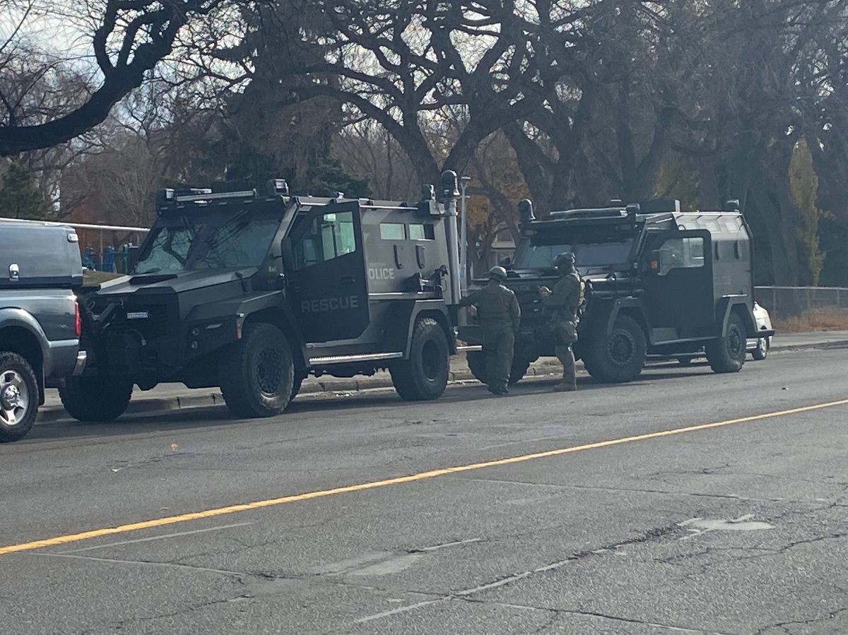 Police tactical team responds to weapons complaint in central Edmonton