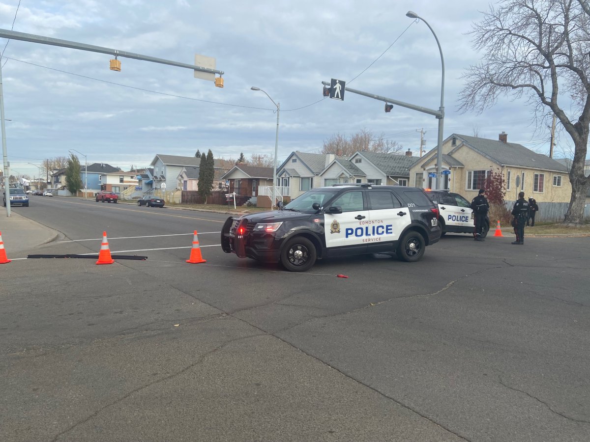Edmonton Police Service members responded to a weapons complaint near 95 Street and 109A/110 avenues in the McCauley neighbourhood on Friday, October 22, 2021.
