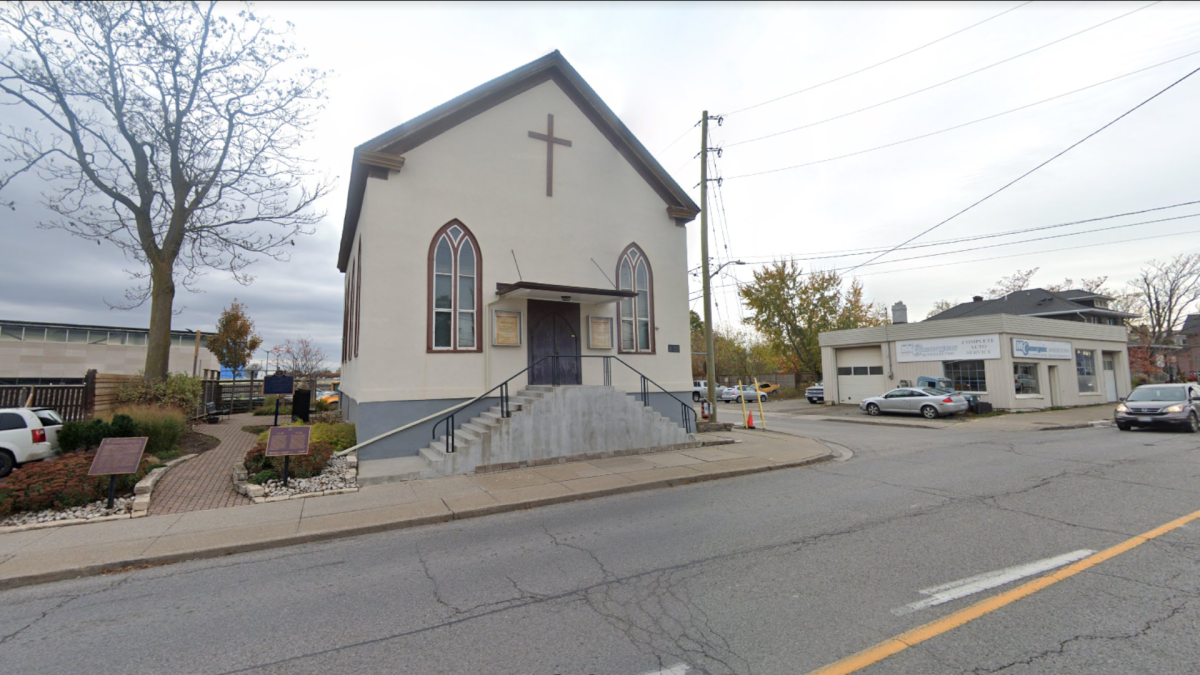 Niagara Regional Police allege an outdoor statue at Salem Chapel British Methodist Episcopal Church was intentionally damaged by a man in his 20s on Sunday Oct. 14, 2021.  