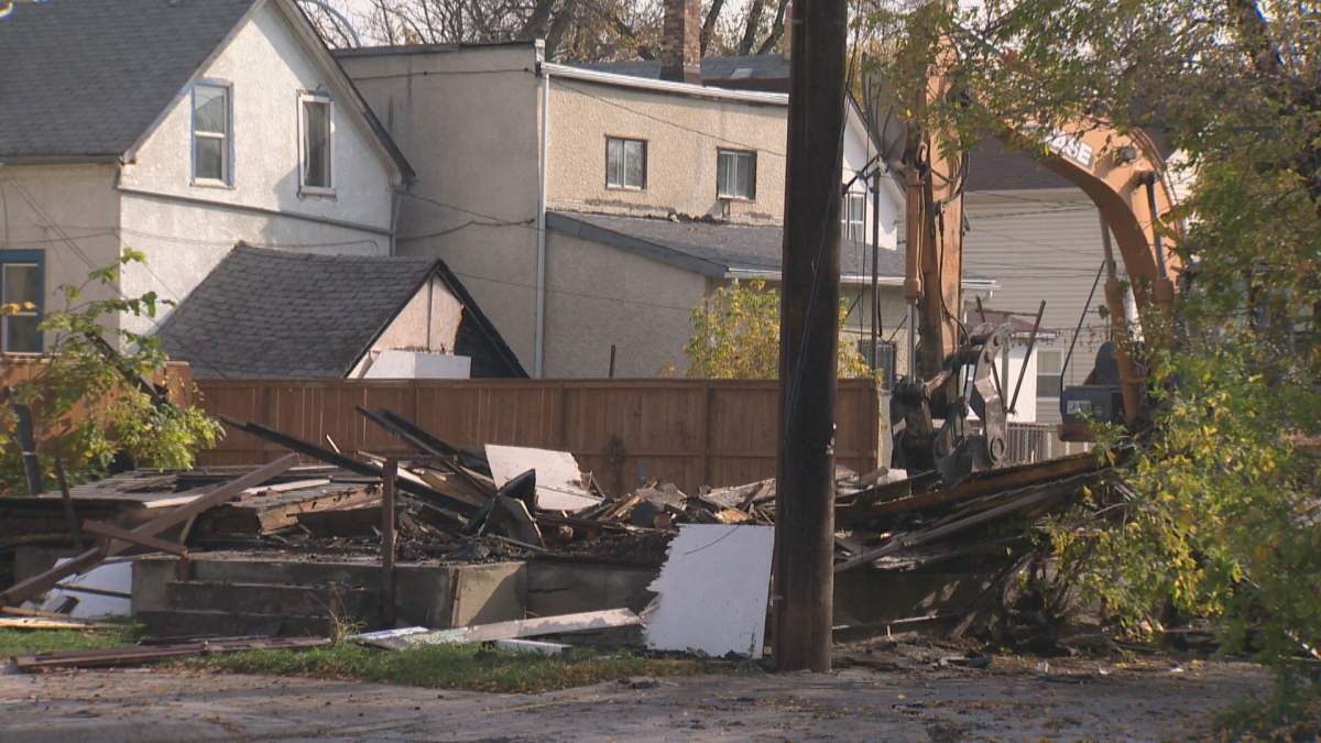 Some homes along Salter Street in Winnipeg were evacuated two times Sunday; first due to a house fire, and again when a contractor ruptured a gas line.