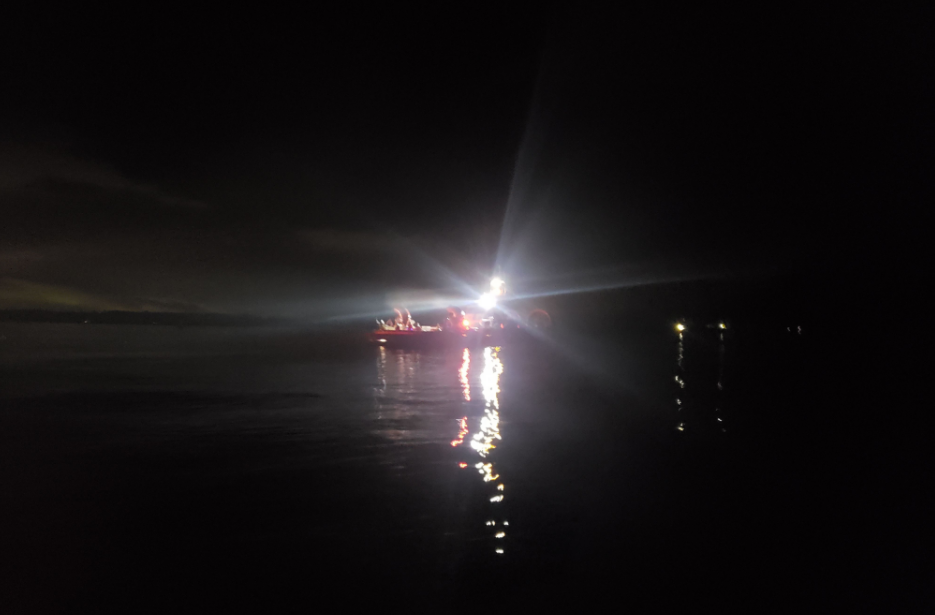 The Mounties led a search and rescue mission off Cowichan Bay, B.C. after a truck sunk around 7:45 p.m. on Oct. 12, 2021. 